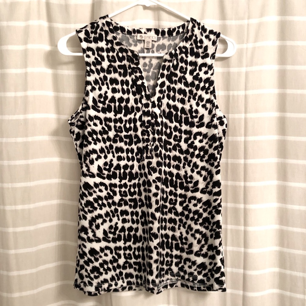 Leopard Button Top